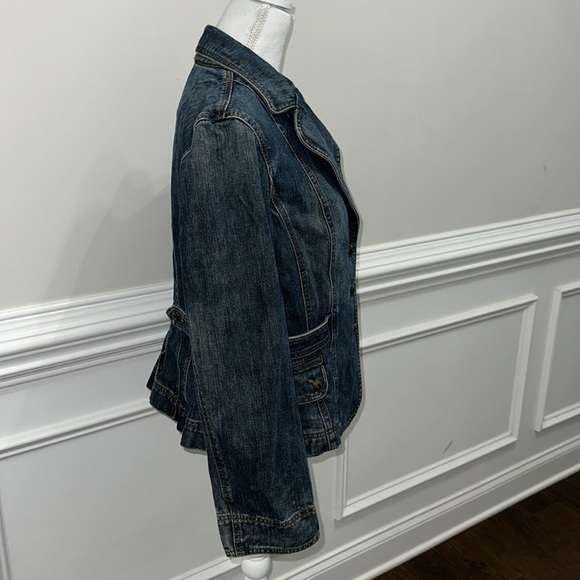 LOFT Denim Blazer Jacket unknown size see measurements 12-14? - Picture 4 of 7
